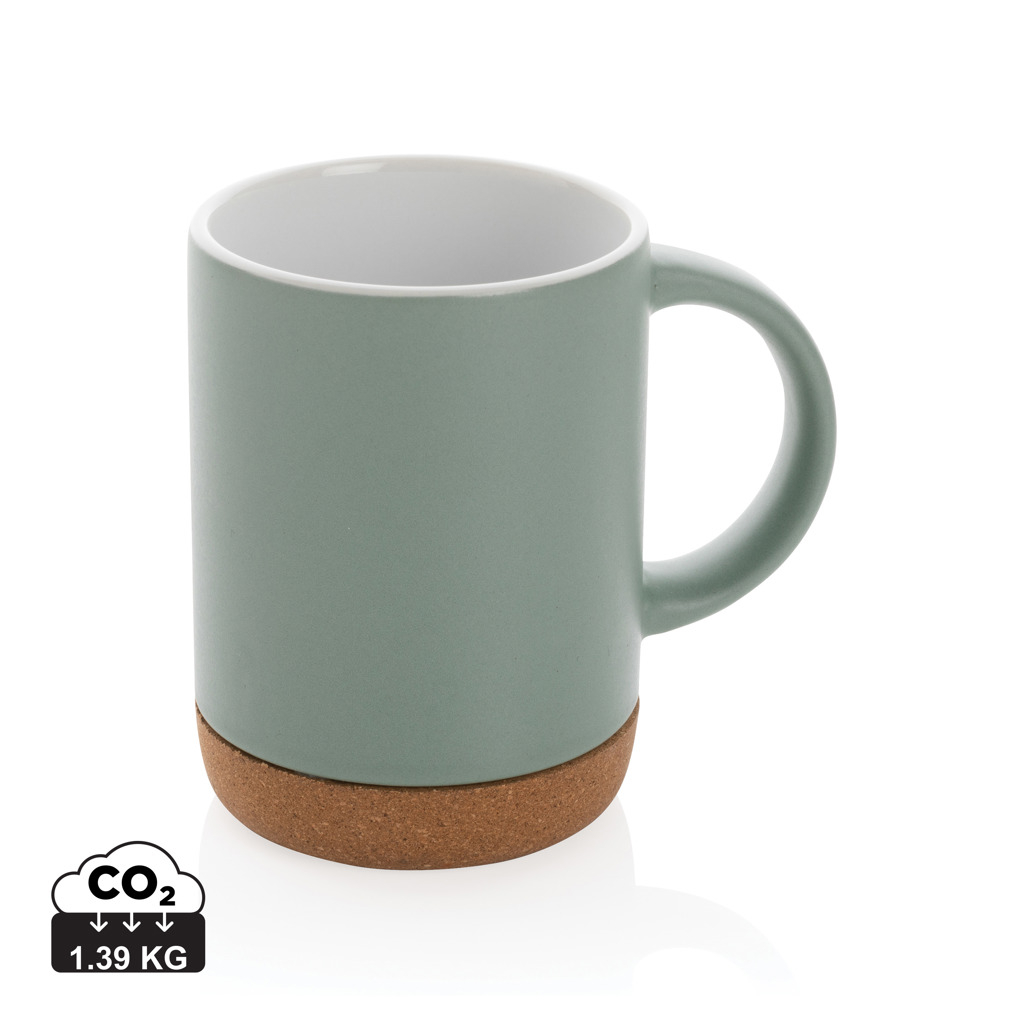Mug mat publicitaire base en liège 280 ml Vert 